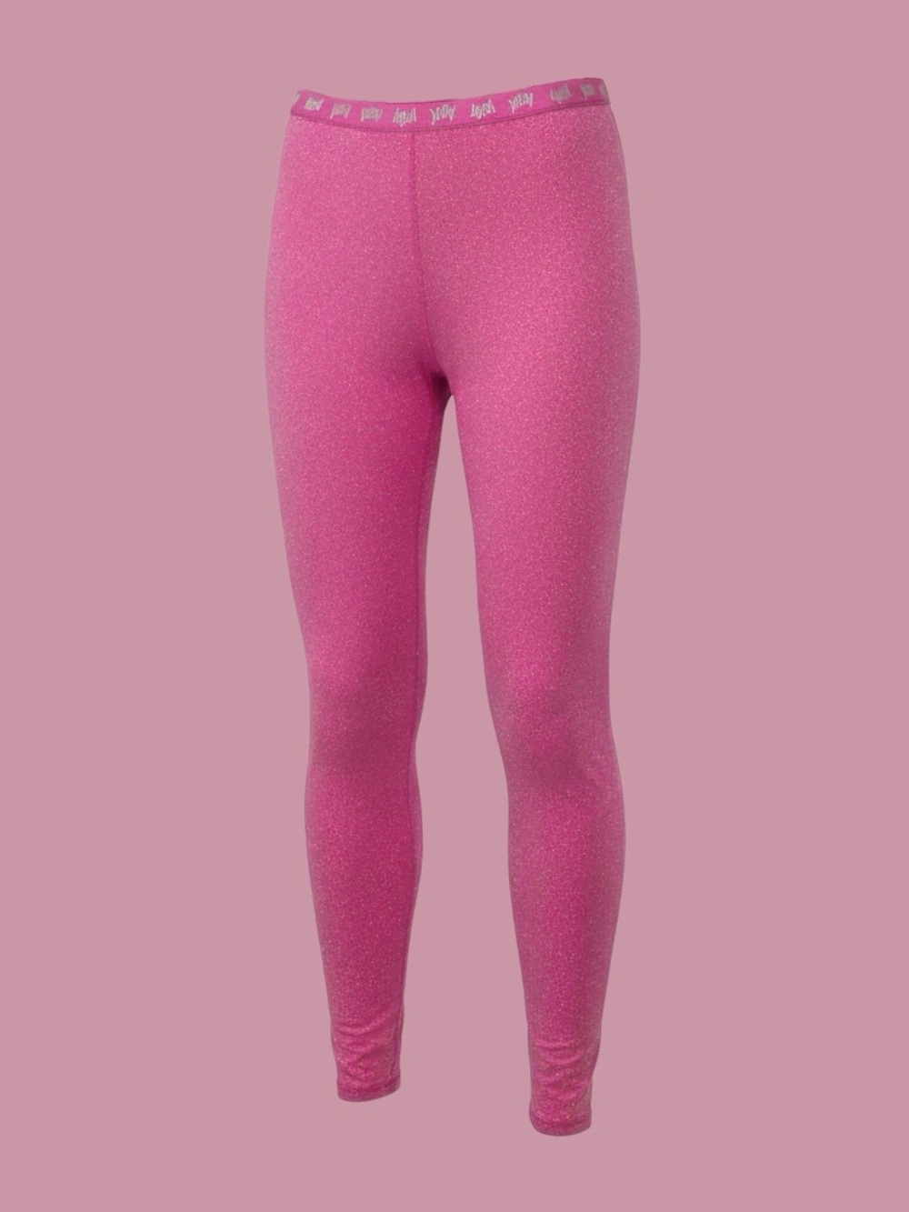 Yitty Pink Sparkly Scrunch Butt Leggings 1X High Waisted Glam